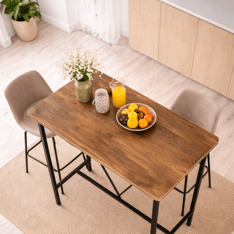 Bar tables - Bar table Walnut melamine - 90 x 48 cm - 92 cm high - North - Dimehouse