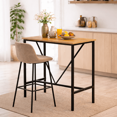 Bar tables - Bar table Walnut melamine - 90 x 48 cm - 92 cm high - North - Dimehouse