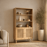 Bookcases - Bookcase Hazeran Oak Beechwood 40x90x158 cm - Dimehouse