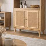 Bookcases - Bookcase Jut Oak Beechwood 40x110x90 cm - Dimehouse