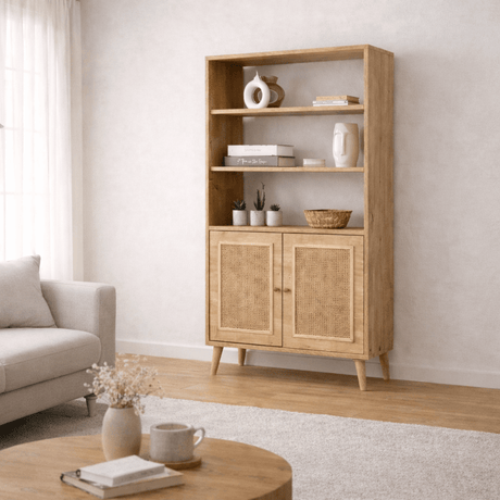 Bookcases - Bookcase Jut Oak Beechwood 40x110x90 cm - Dimehouse