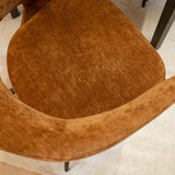 Eetkamerstoelen-Eetkamerstoel Suzie draaibaar velvet oker Geel-Dimehouse