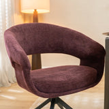 Eetkamerstoelen-Eetkamerstoel Suzie draaibaar velvet paars-Dimehouse