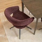 Eetkamerstoelen-Eetkamerstoel Suzie draaibaar velvet paars-Dimehouse