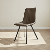 Dining room chair Jimmy PU artificial leather taupe