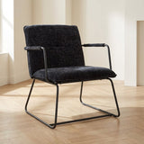 Hailey armchair black chenille mood photo in modern interior