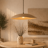 Hanging lamps - Hanging lamp beige carbon concrete shade - robust - 58 cm - Flowing - Dimehouse