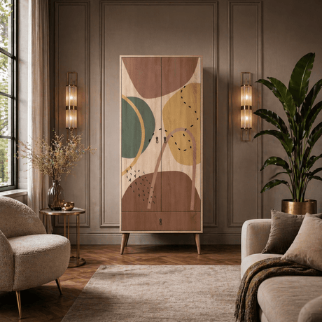 Wardrobes - Wardrobe City Gardrop Multicolor Melamine 80x190x45 cm - Dimehouse
