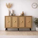 Sideboards - Modern Sideboard Ansel Sapphire Oak Look Melamine 120 cm - Dimehouse