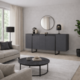 Sideboards - Modern Sideboard Anthracite Luxury 160x80x35 - Black Frame - Dimehouse