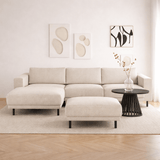 Sofas - Footstool beige fabric - 73 × 57 × 47 cm - Aniko - Dimehouse