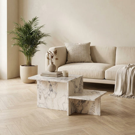 Coffee tables - Coffee table Marble Melamine - 80 x 40 cm - Eterna - Dimehouse