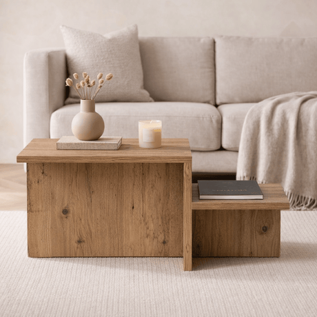 Coffee tables - Coffee table Pine Melamine - 80 x 40 cm - Eterna - Dimehouse