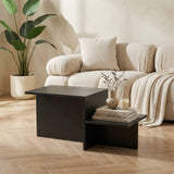 Coffee tables - Coffee table Black Melamine - 80 x 40 cm - Eterna - Dimehouse