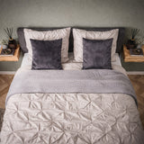 Bedside Tables - Set of 2 Floating Bedside Tables Acacia Wood Freya Small - Dimehouse