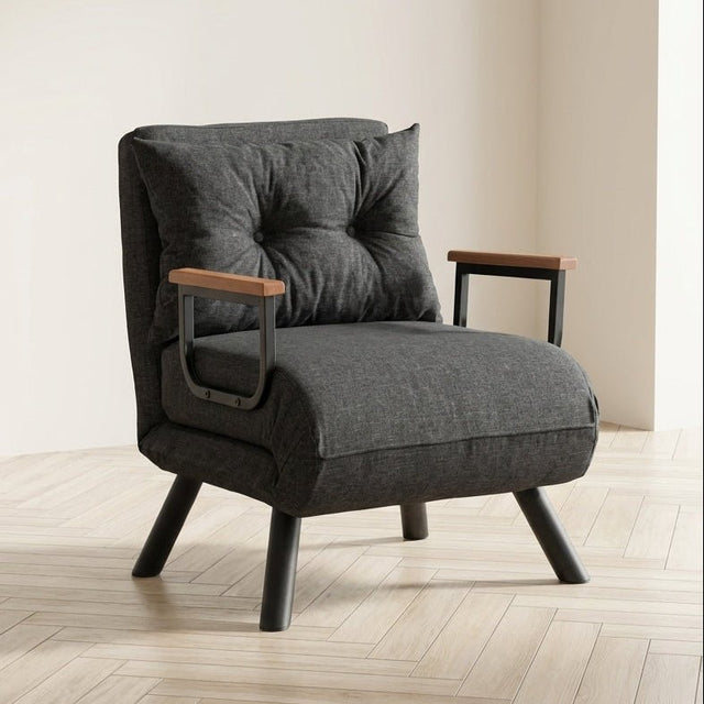 Sleeping armchair Sando Dark Gray atmospheric photo in a modern interior