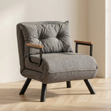 Sleeping armchair Sando Light Gray atmospheric photo in a modern interior