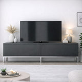 TV Furniture - TV Furniture Lord Anthracite Silver Melamine 180x47x30 cm - Dimehouse