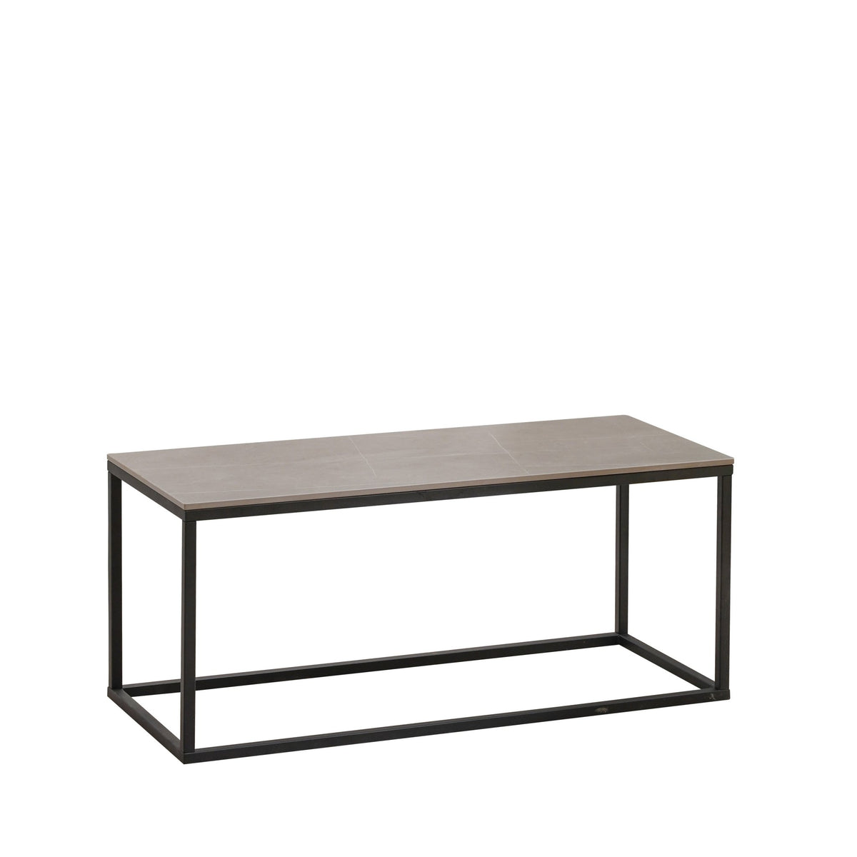 Coffee tables - Fien Coffee Table Gray Marble Look Rectangular 100x40 cm - Dimehouse