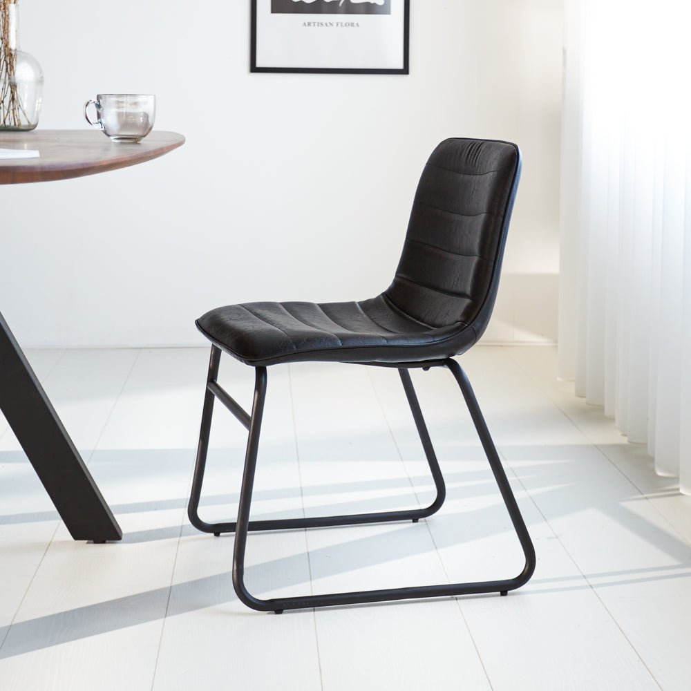 Dining room chairs - Industrial dining room chair Mark black - Dimehouse
