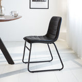 Dining room chairs - Industrial dining room chair Mark black - Dimehouse