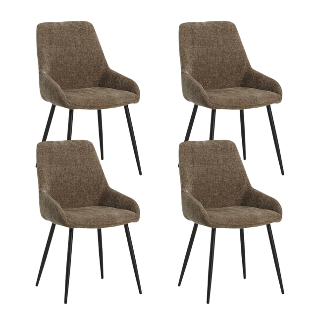 Dining room chairs - Set of 4 Dining room chairs Elle taupe - Dimehouse