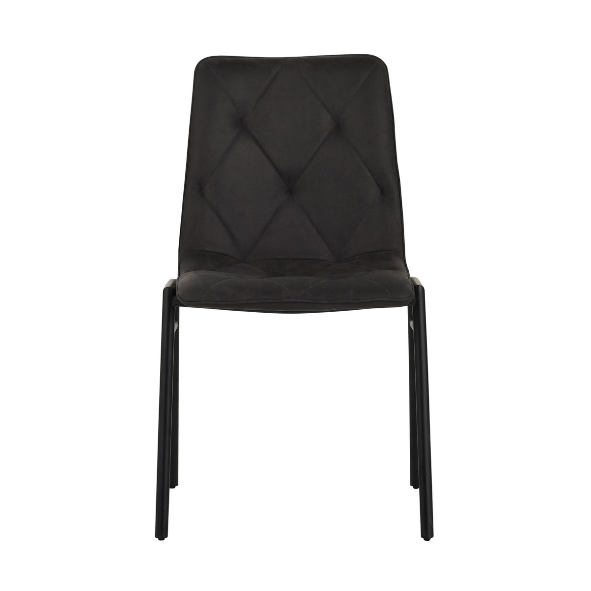 Dining room chairs - Dining room chair Noan Microfibre Anthracite - Without Armrests - Dimehouse