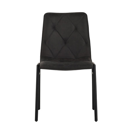 Dining room chairs - Dining room chair Noan Microfibre Anthracite - Without Armrests - Dimehouse