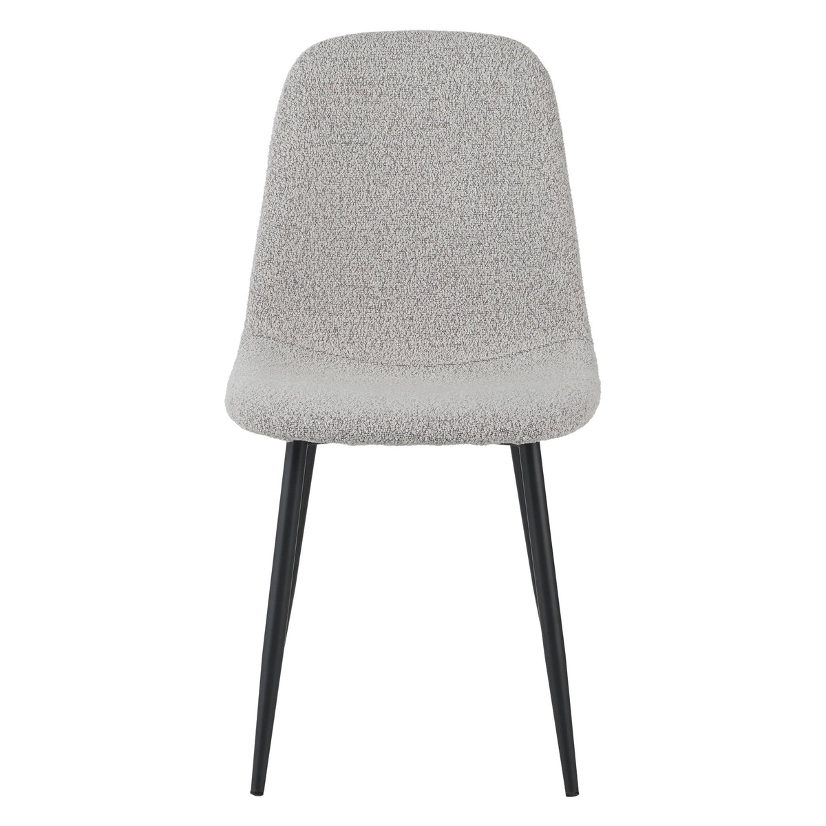 Dining room chairs - Set of 4 Scandinavian Dining room chairs Natural Melange Bouclé Fabric Swift - Without Armrests - Dimehouse