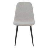 Dining room chairs - Set of 4 Scandinavian Dining room chairs Natural Melange Bouclé Fabric Swift - Without Armrests - Dimehouse