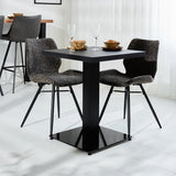 Bistro tables - Bistro table Robin square melamine black - Dimehouse