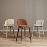 Bar stool Charlie chenille taupe 69 cm - image 7