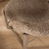 Barkruk June bouclé bruin 70 cm Bouclé