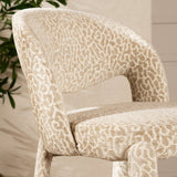 Barkruk Leo taupe leopard 70 cm Bouclé