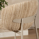 Barkruk Milo chenille beige/taupe 70 cm Textiel