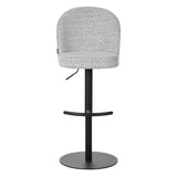 Bar stool Odin mixed fabric off white/black 63-83 cm mixed 48 cm wide