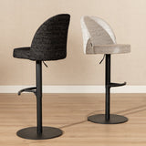 Bar stool Odin mottled fabric black 63-83 cm mottled 48 cm wide