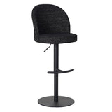 Bar stool Odin mottled fabric black 63-83 cm mottled 48 cm wide