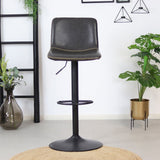 Industrial Bar Stool Texas rotatable eco-leather anthracite 60-76cm 45 cm wide