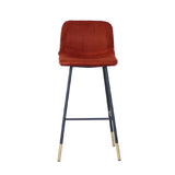 Velvet bar stool Mikky copper 65-78 cm, 46 cm wide