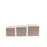 Side table Gianni metal taupe 40 cm high Powder-coated metal