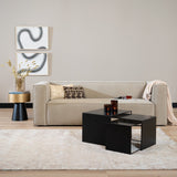 Side table Gianni metal black 40 cm high Powder-coated metal