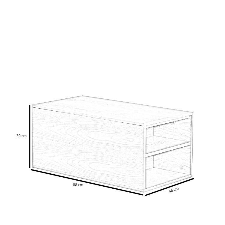 Jaxx side table 88x46 cm clear oak oak veneer