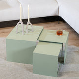 Side table Lucia metal light green 34 cm high Green Powder-coated metal