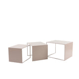 Side table Lucia metal taupe 34 cm high Powder-coated metal