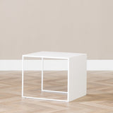 Side table Lucia metal white 34 cm high Powder-coated metal