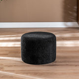 Bouclé pouf Nora black Bouclé