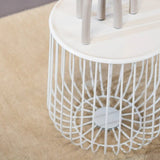 Coffee tables-Coffee table Tygo metal white Powder-coated metal-Dimehouse