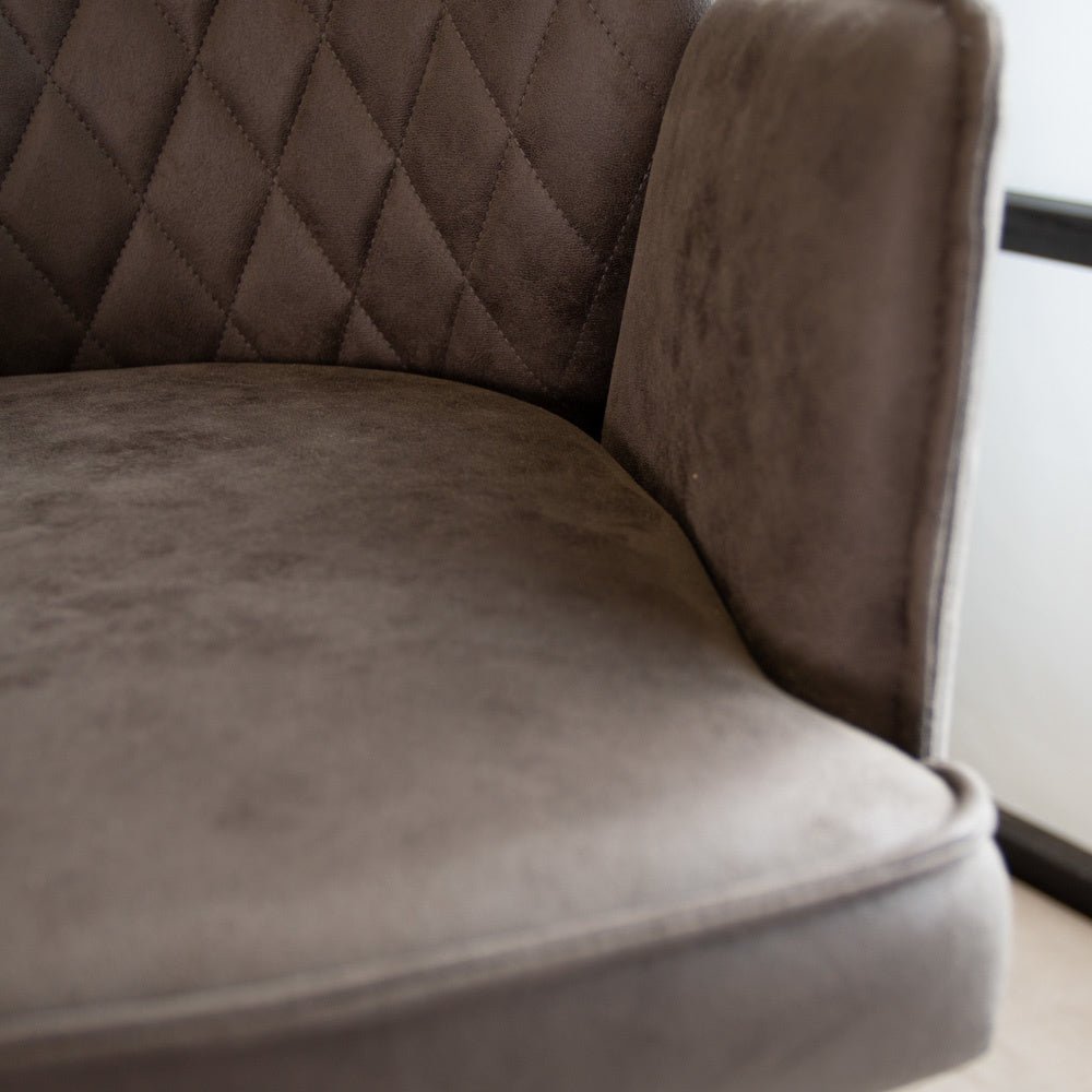Bar stool Novan microfibre Dimehouse Anthracite LxWxH 73x57x44 Fabric Atmospheric photo detail