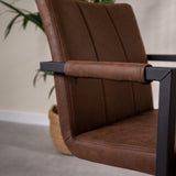 Dining room chair Jackson Dimehouse Brown LxWxH 71x58x54 Fabric Atmospheric photo detail